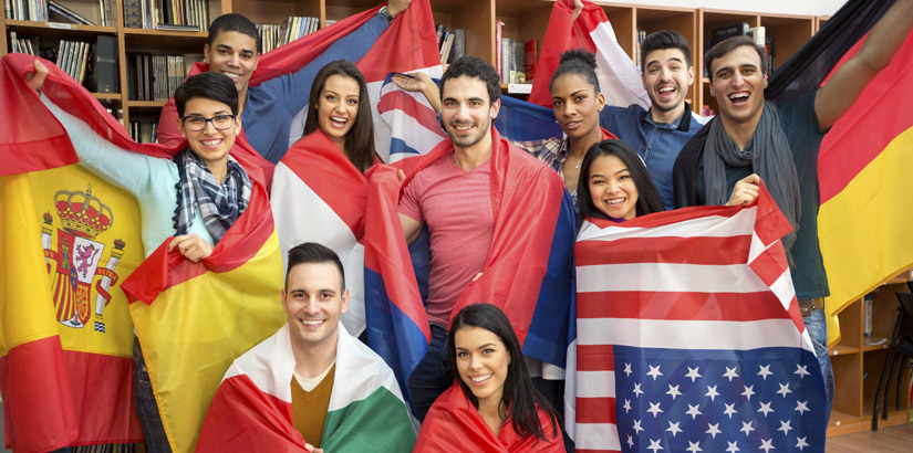 International students from different countries